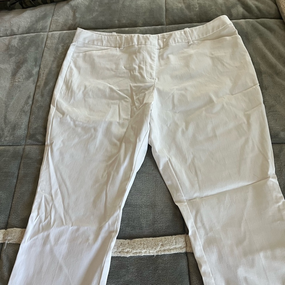 Ladies White Ankle Pants - Picture 5 of 6